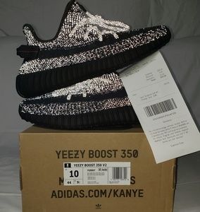 Yeezy Boost 350 V2 Black (Reflective) Size:10 Mens